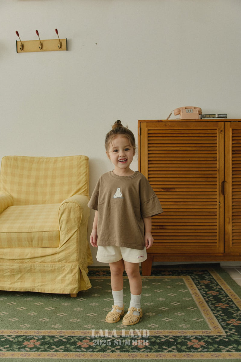 Lalaland - Korean Children Fashion - #kidsshorts - kids Comma Bear Tee - 12