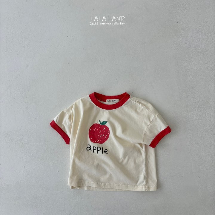 Lalaland - Korean Children Fashion - #kidsshorts - kids 25 Apple Tee - 5