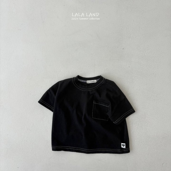 Lalaland - Korean Children Fashion - #kidsstore - kids New Stitch Pocket Short Sleeve Tee - 5
