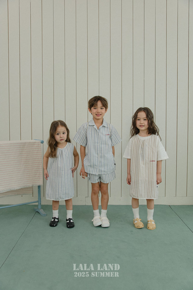Lalaland - Korean Children Fashion - #kidsstore - kids Vertical Stripe Shirt - 12