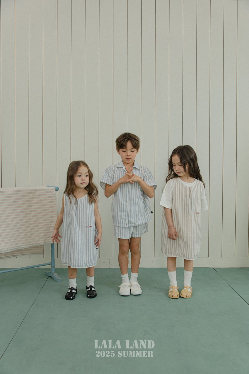 Lalaland - Korean Children Fashion - #kidsstore - kids Vertical Stripe One-piece - 10