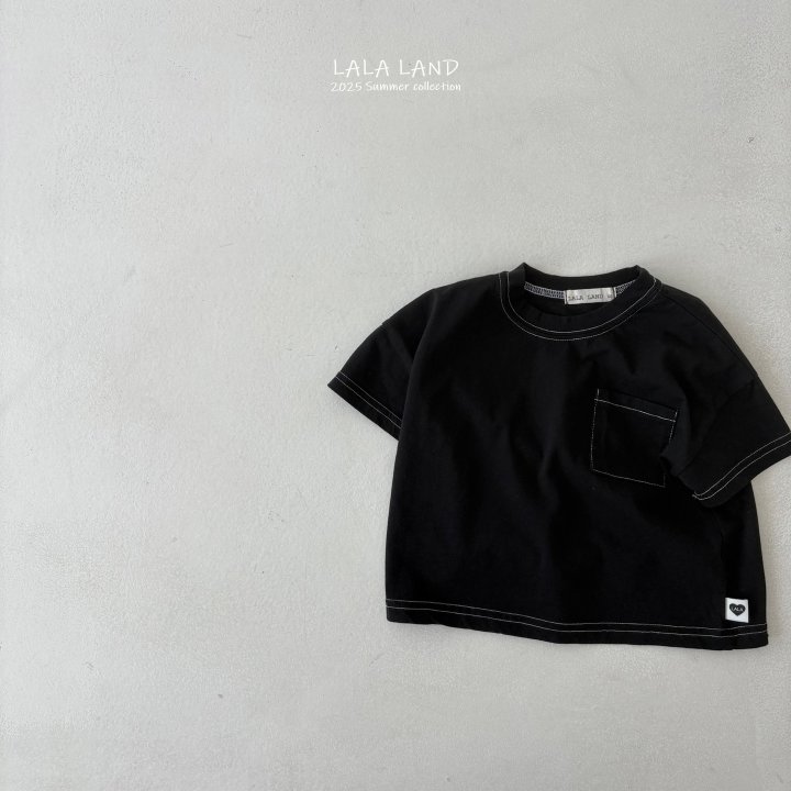 Lalaland - Korean Children Fashion - #kidzfashiontrend - kids New Stitch Pocket Short Sleeve Tee - 6