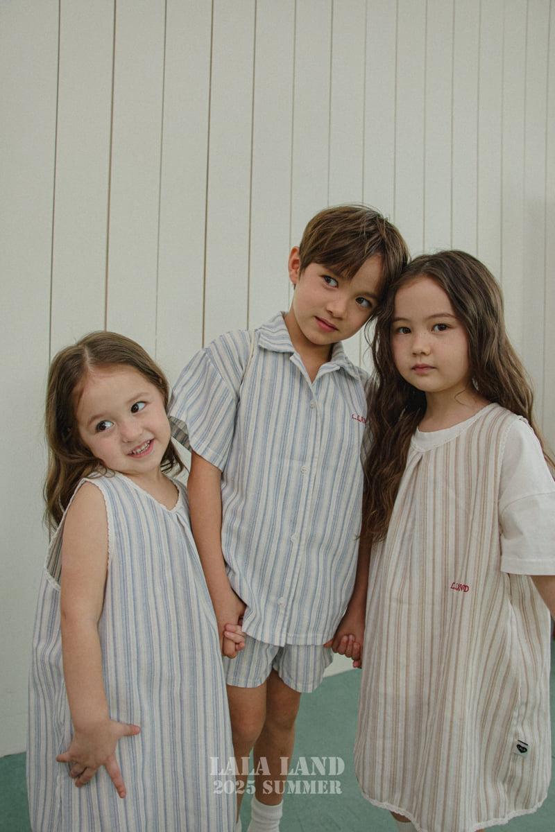 Lalaland - Korean Children Fashion - #kidzfashiontrend - kids Vertical Stripe One-piece - 11