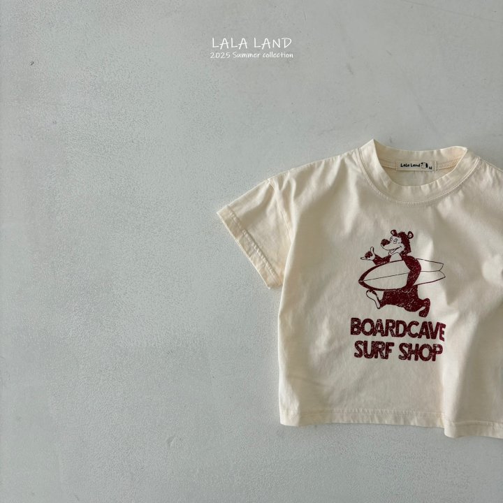 Lalaland - Korean Children Fashion - #Kfashion4kids - kids Surfer Bear Tee - 4
