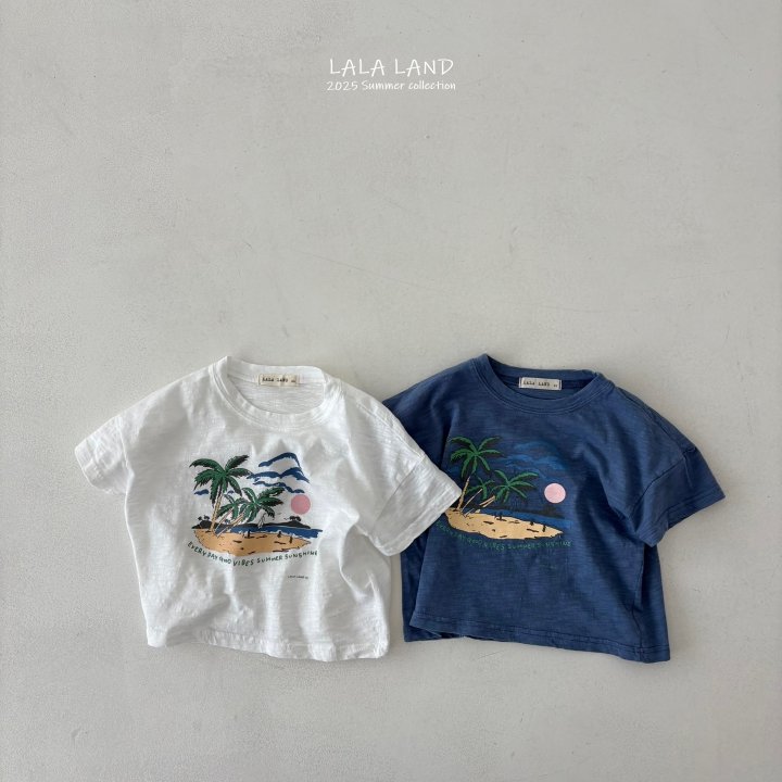 Lalaland - Korean Children Fashion - #littlefashionista - kids Palm Tree Slub Tee