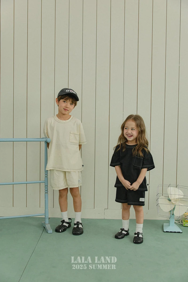 Lalaland - Korean Children Fashion - #magicofchildhood - kids New Stitch Shorts - 8