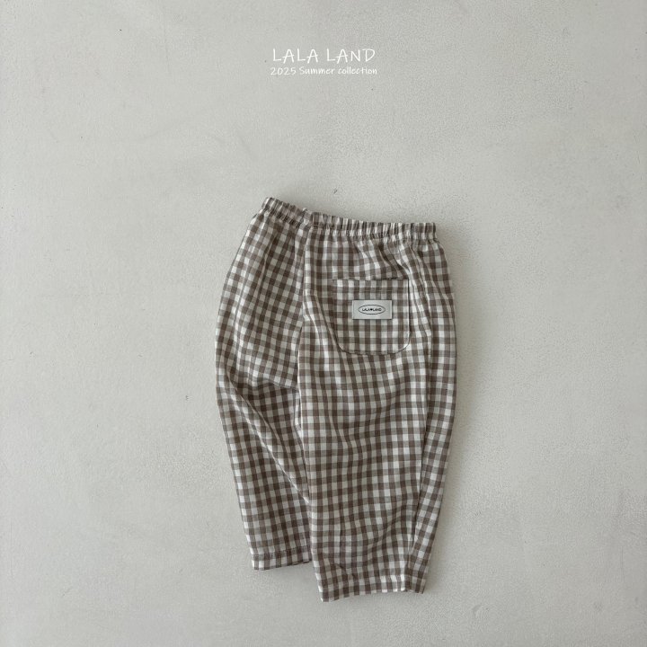 Lalaland - Korean Children Fashion - #minifashionista - kids Mane Check Pants - 6