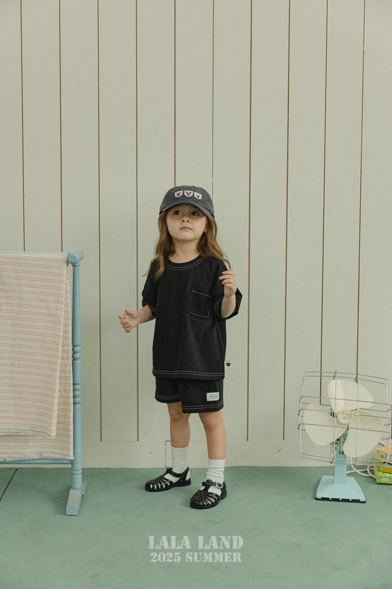 Lalaland - Korean Children Fashion - #prettylittlegirls - kids New Stitch Pocket Short Sleeve Tee - 11