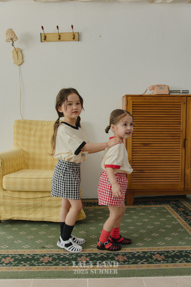 Lalaland - Korean Children Fashion - #prettylittlegirls - kids Round Check Pants - 11