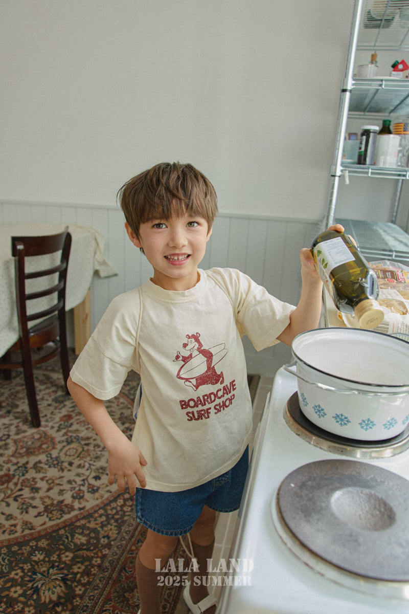 Lalaland - Korean Children Fashion - #stylishchildhood - kids Surfer Bear Tee - 10