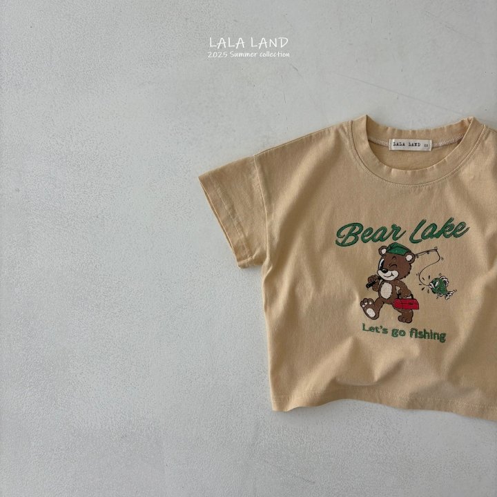 Lalaland - Korean Children Fashion - #toddlerclothing - kids Fishing Bear Tee - 4