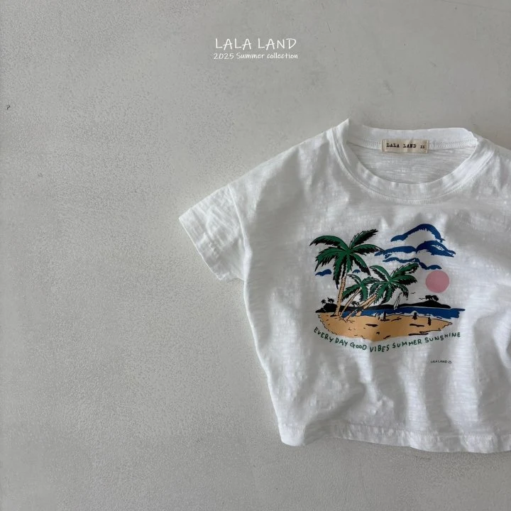 Lalaland - Korean Children Fashion - #todddlerfashion - kids Palm Tree Slub Tee - 5