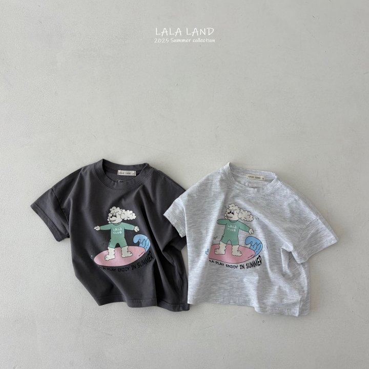 Lalaland - Korean Children Fashion - #todddlerfashion - kids Poodle Surf Tee