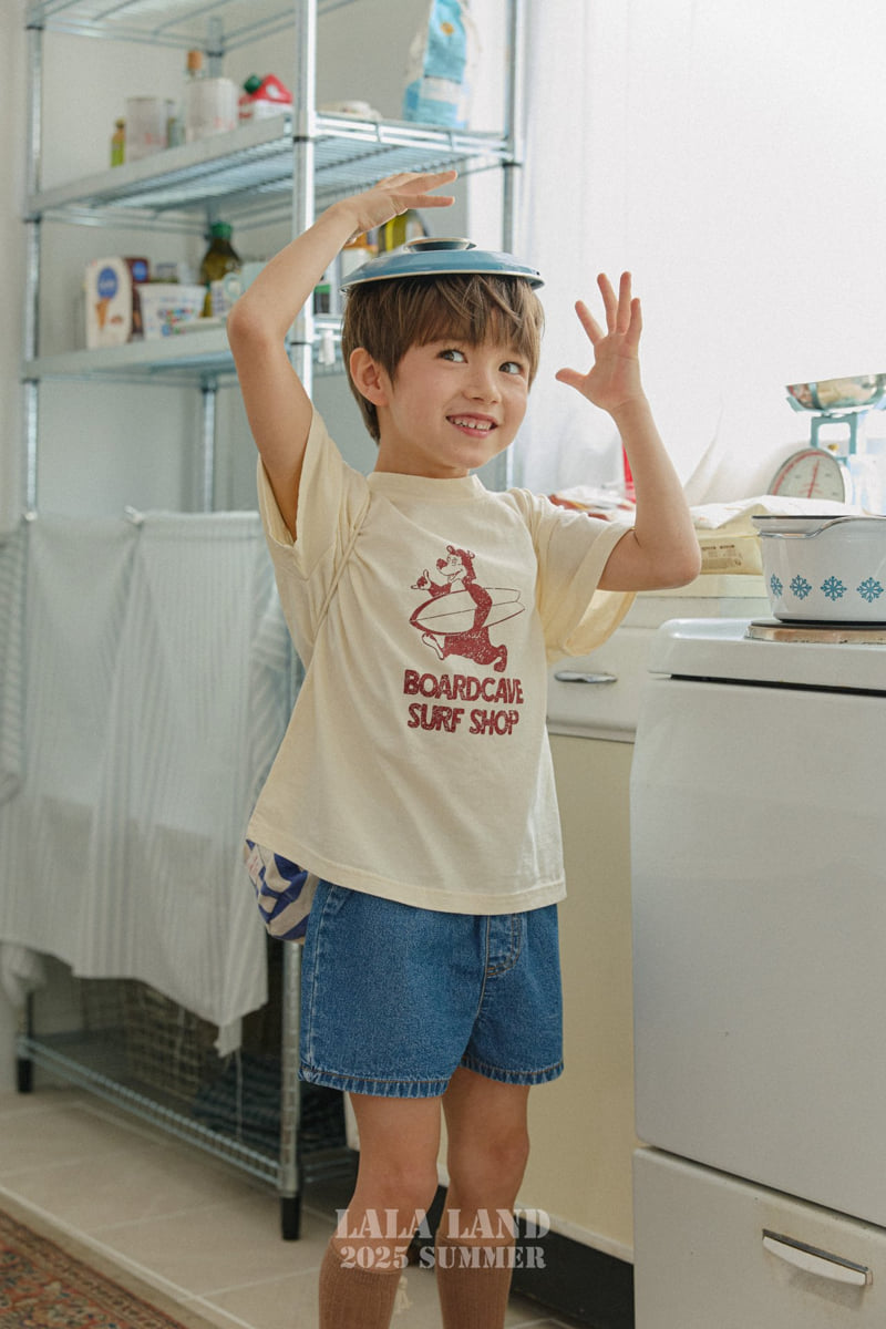 Lalaland - Korean Children Fashion - #toddlerclothing - kids Surfer Bear Tee - 9