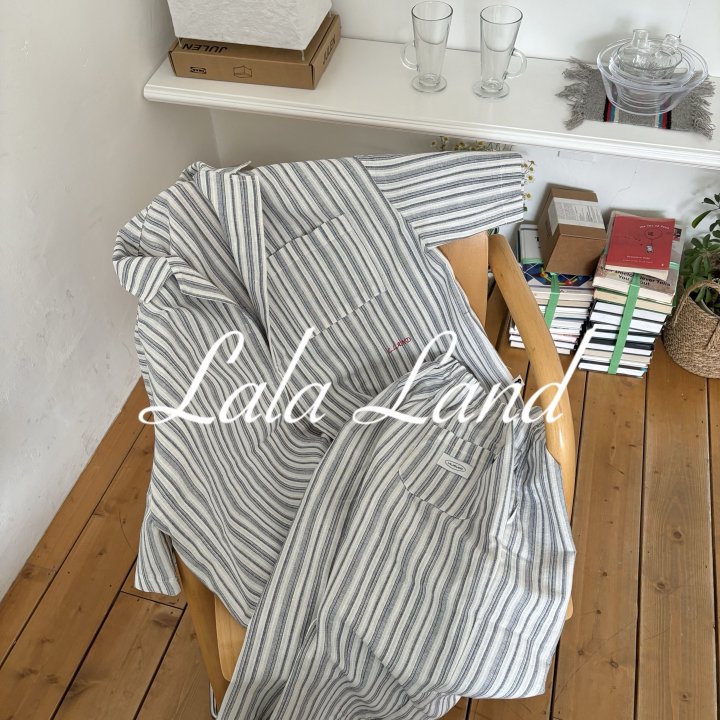 Lalaland - Korean Women Fashion - #momslook - Mom Vertical Stripe Pants - 2
