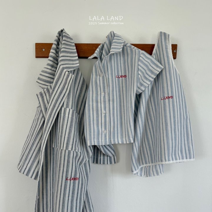 Lalaland - Korean Women Fashion - #vintageinspired - Mom Vertical Stripe Shirt - 6