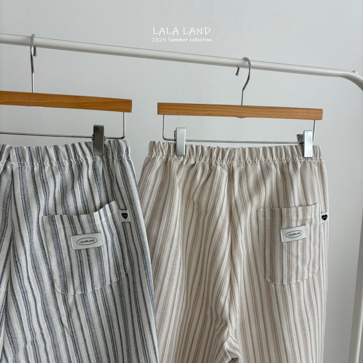 Lalaland - Korean Women Fashion - #vintageinspired - Mom Vertical Stripe Pants - 5