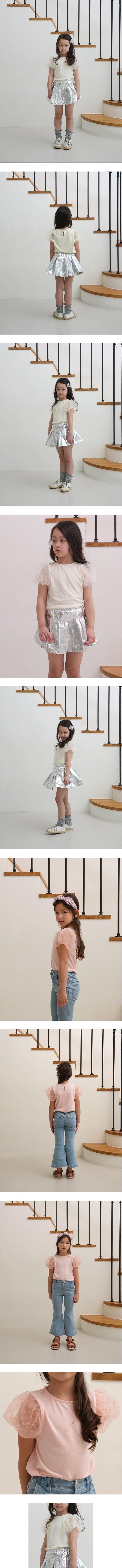 Le Bev - Korean Children Fashion - #kidsshorts - Bling Puff Tee