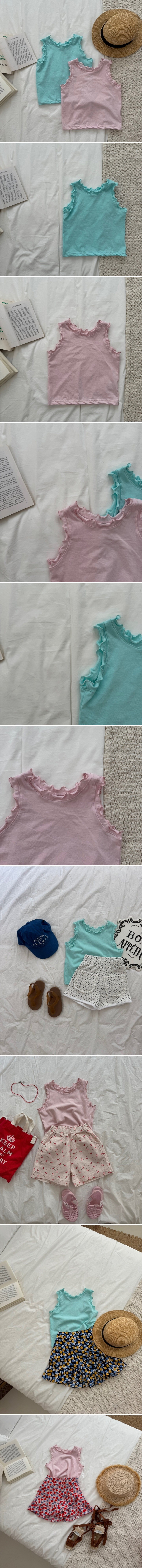 Le petitmot - Korean Children Fashion - #fashionkids - Lovely Wave Sleeveless - 2