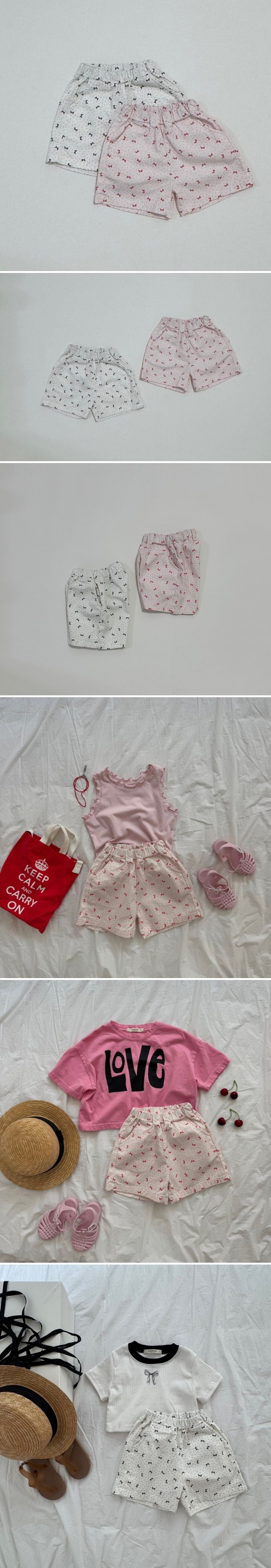 Le petitmot - Korean Children Fashion - #littlefashionista - Ribbon Cotton Shorts - 2