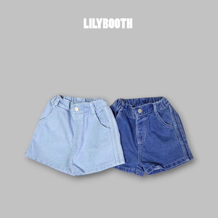 Lilybooth - Korean Children Fashion - #littlefashionista - Line Denim Shorts - 2