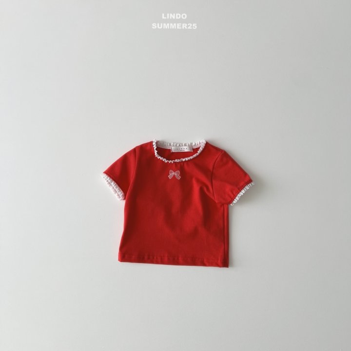Lindo - Korean Baby Fashion - #babyboutique - Lace Ribbon Tee - 3