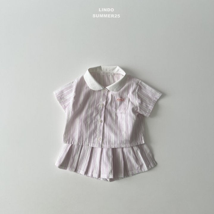 Lindo - Korean Baby Fashion - #onlinebabyshop - School Collar Set - 4