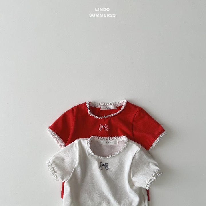 Lindo - Korean Baby Fashion - #babyboutique - Lace Ribbon Tee - 4