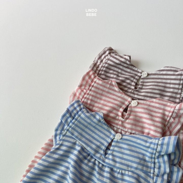 Lindo - Korean Baby Fashion - #babyboutiqueclothing - Bebe Frill Stripe Suit - 3