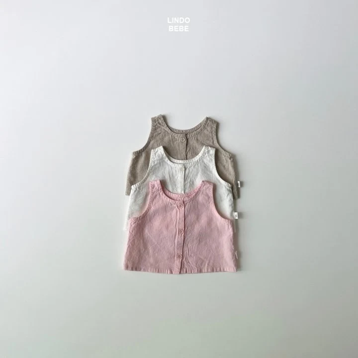 Lindo - Korean Baby Fashion - #babyboutiqueclothing - Bebe Button Linen Sleeveless