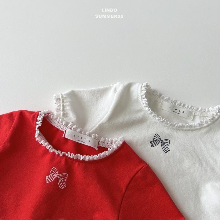 Lindo - Korean Baby Fashion - #babyfashion - Lace Ribbon Tee - 6