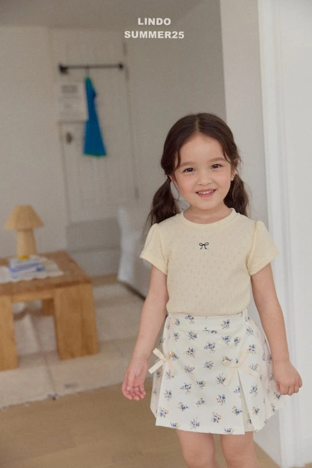 Lindo - Korean Baby Fashion - #babyfever - Ribom Skirt Pants - 8