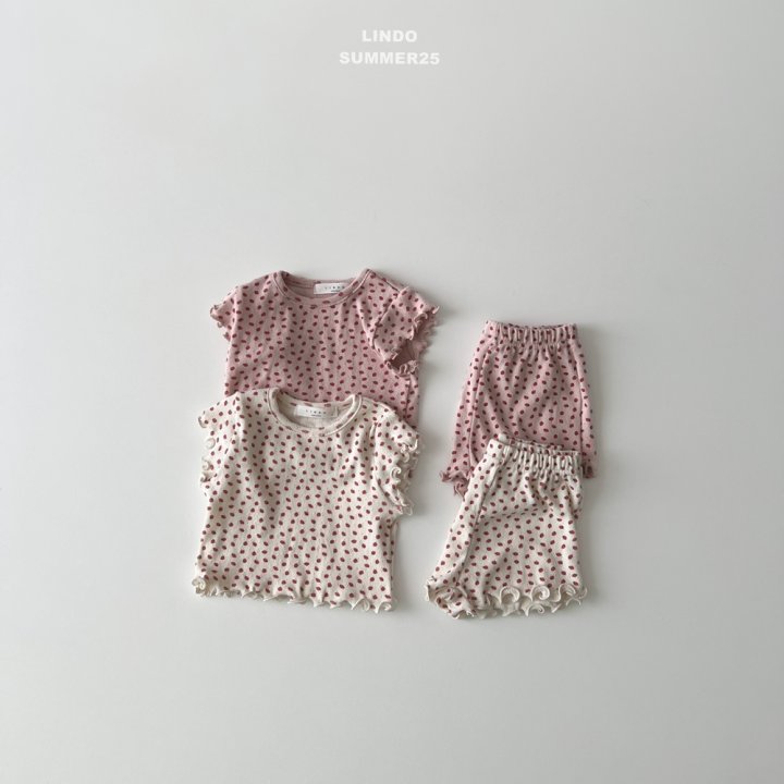 Lindo - Korean Baby Fashion - #babyfever - Strawberry Pajama Set