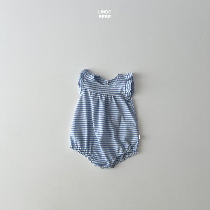Lindo - Korean Baby Fashion - #babyfever - Bebe Frill Stripe Suit - 6