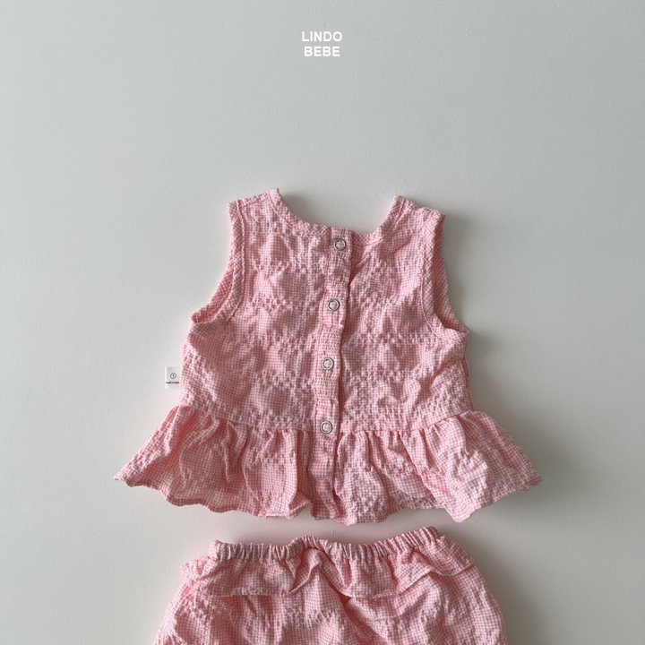 Lindo - Korean Baby Fashion - #babygirlfashion - Bebe Pink Top Bottom Set - 6