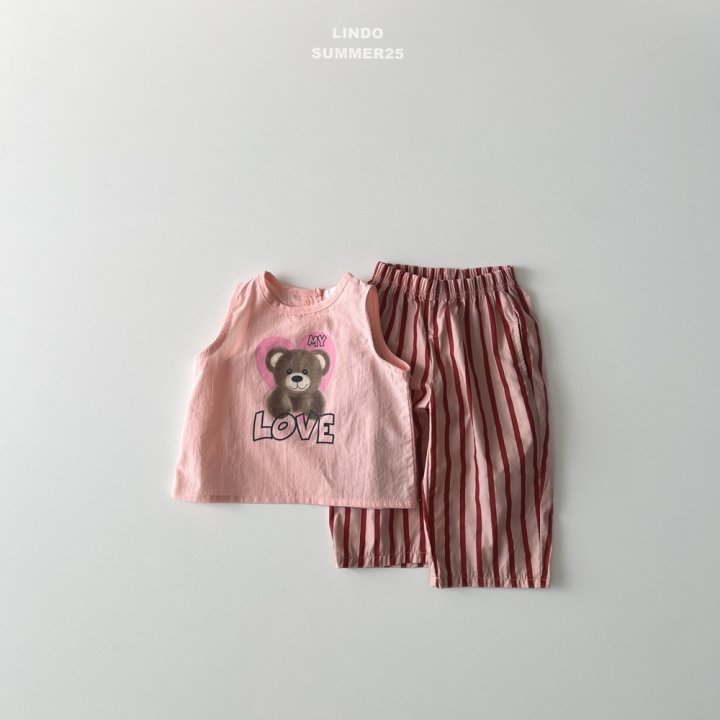 Lindo - Korean Baby Fashion - #babylifestyle - Love Bear Sleeveless - 8