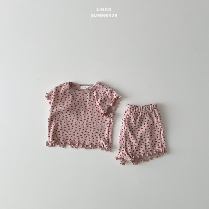 Lindo - Korean Baby Fashion - #babylifestyle - Strawberry Pajama Set - 3