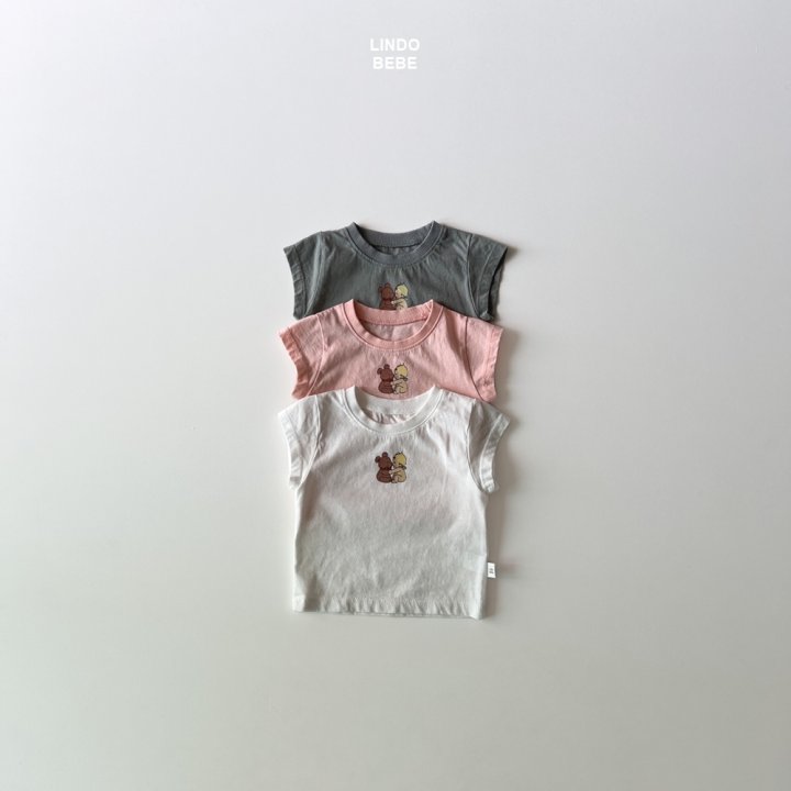 Lindo - Korean Baby Fashion - #babylifestyle - Bebe Hug Bear Short Sleeve Tee