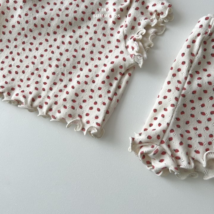 Lindo - Korean Baby Fashion - #babylifestyle - Strawberry Pajama Set - 4