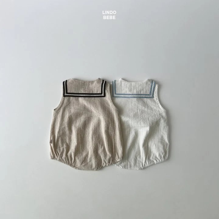 Lindo - Korean Baby Fashion - #babyoninstagram - Bebe Sailor Linen Bodysuit