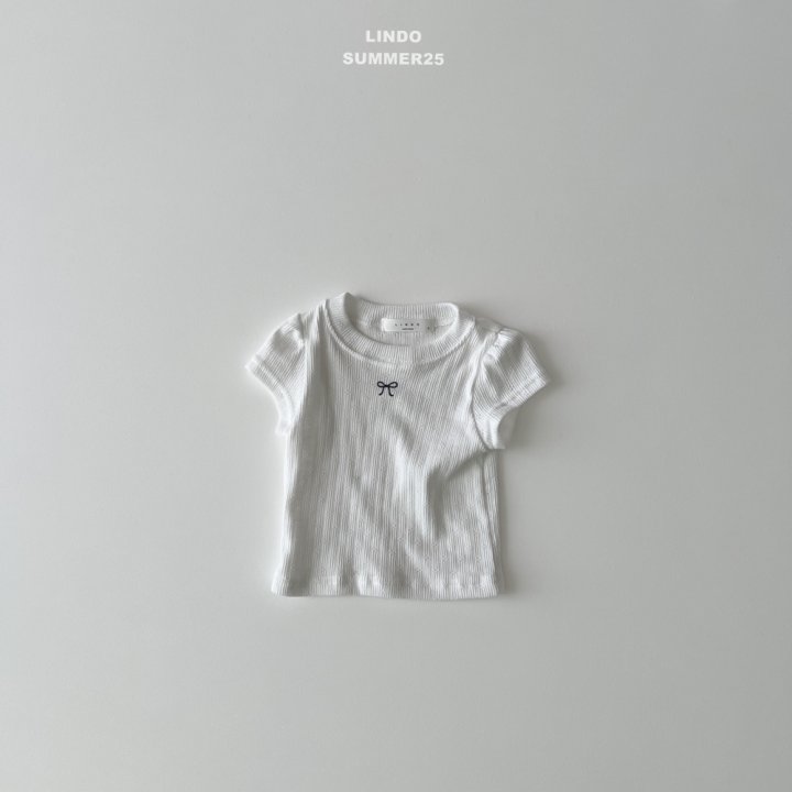 Lindo - Korean Baby Fashion - #babyoutfit - Eyelet Ribbon Tee - 3