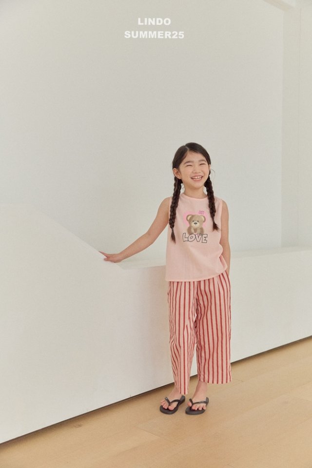 Lindo - Korean Baby Fashion - #babyoutfit - Love Bear Sleeveless - 12