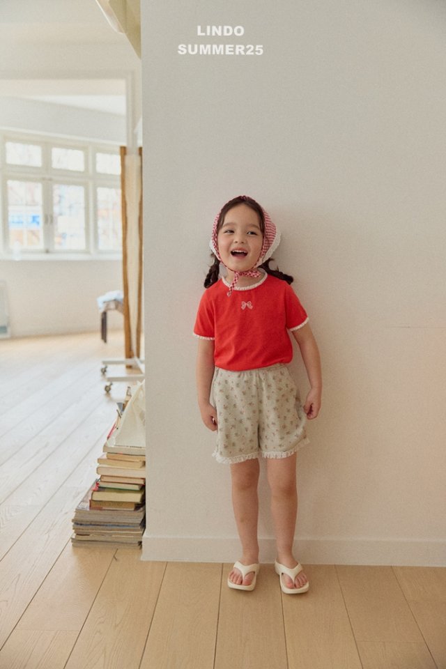 Lindo - Korean Baby Fashion - #babyoutfit - Rose Waffle Shorts - 12