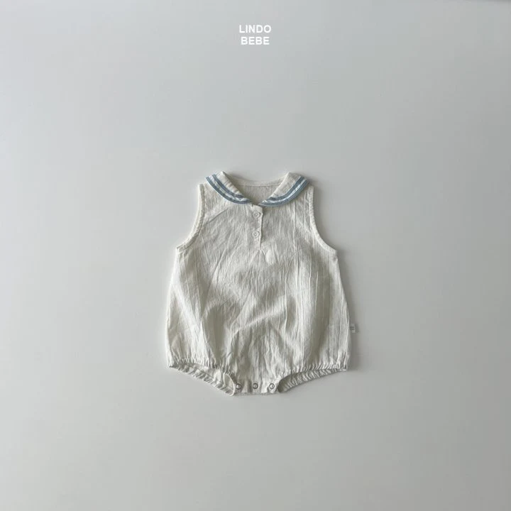 Lindo - Korean Baby Fashion - #babyoutfit - Bebe Sailor Linen Bodysuit - 3