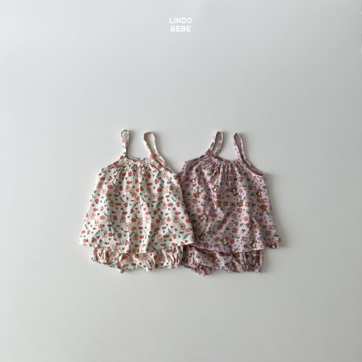 Lindo - Korean Baby Fashion - #babyoutfit - Bebe Petit Sleeveless One-piece Set