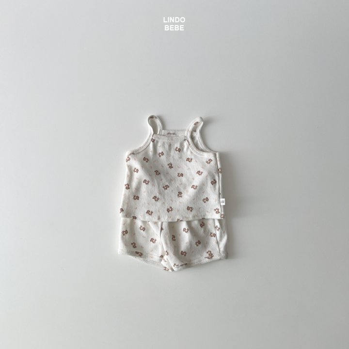 Lindo - Korean Baby Fashion - #babyoutfit - Bebe Bear Top Bottom Set - 3