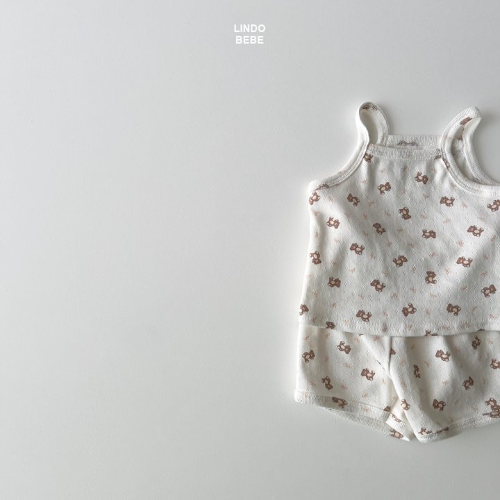 Lindo - Korean Baby Fashion - #babyoutfit - Bebe Bear Top Bottom Set - 4