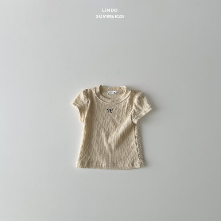 Lindo - Korean Baby Fashion - #babyoutfit - Eyelet Ribbon Tee - 4