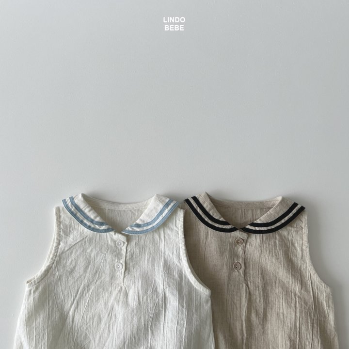 Lindo - Korean Baby Fashion - #babywear - Bebe Sailor Linen Bodysuit - 5