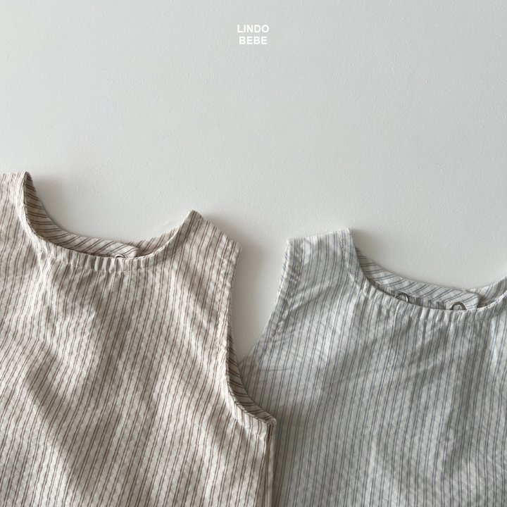 Lindo - Korean Baby Fashion - #babyoutfit - Bebe Summer Set (Back-Slit Sleeveless Blouse + Bloomer) - 4